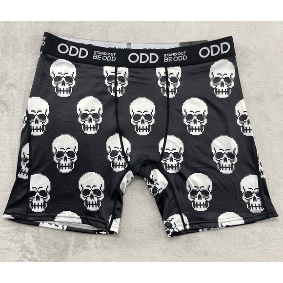 STAND OUT BE ODD Other - STAND OUT BE ODD Boxer Briefs Men Extra Large White Black Skulls Underwear